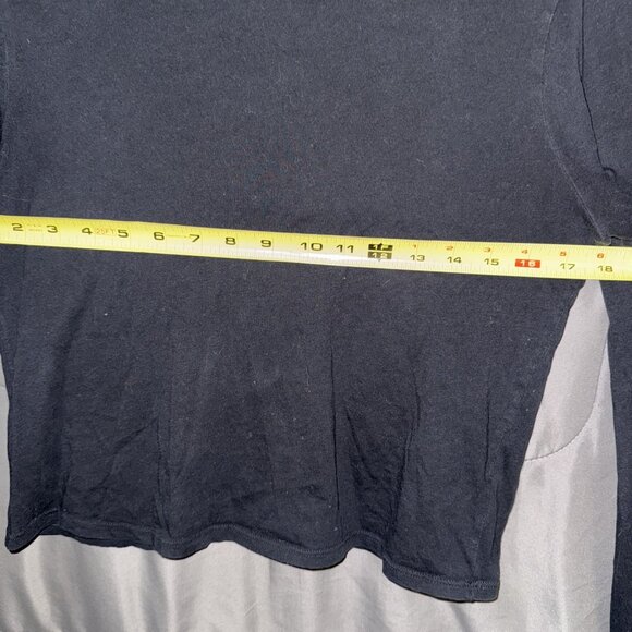 Theory T-Shirt Top Women's Medium Round Neck Long Sleeves Basic Black 97% Cotton - Picture 6 of 12